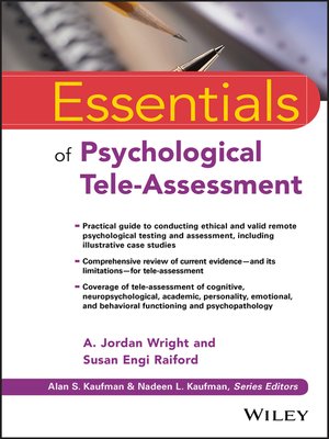 cover image of Essentials of Psychological Tele-Assessment